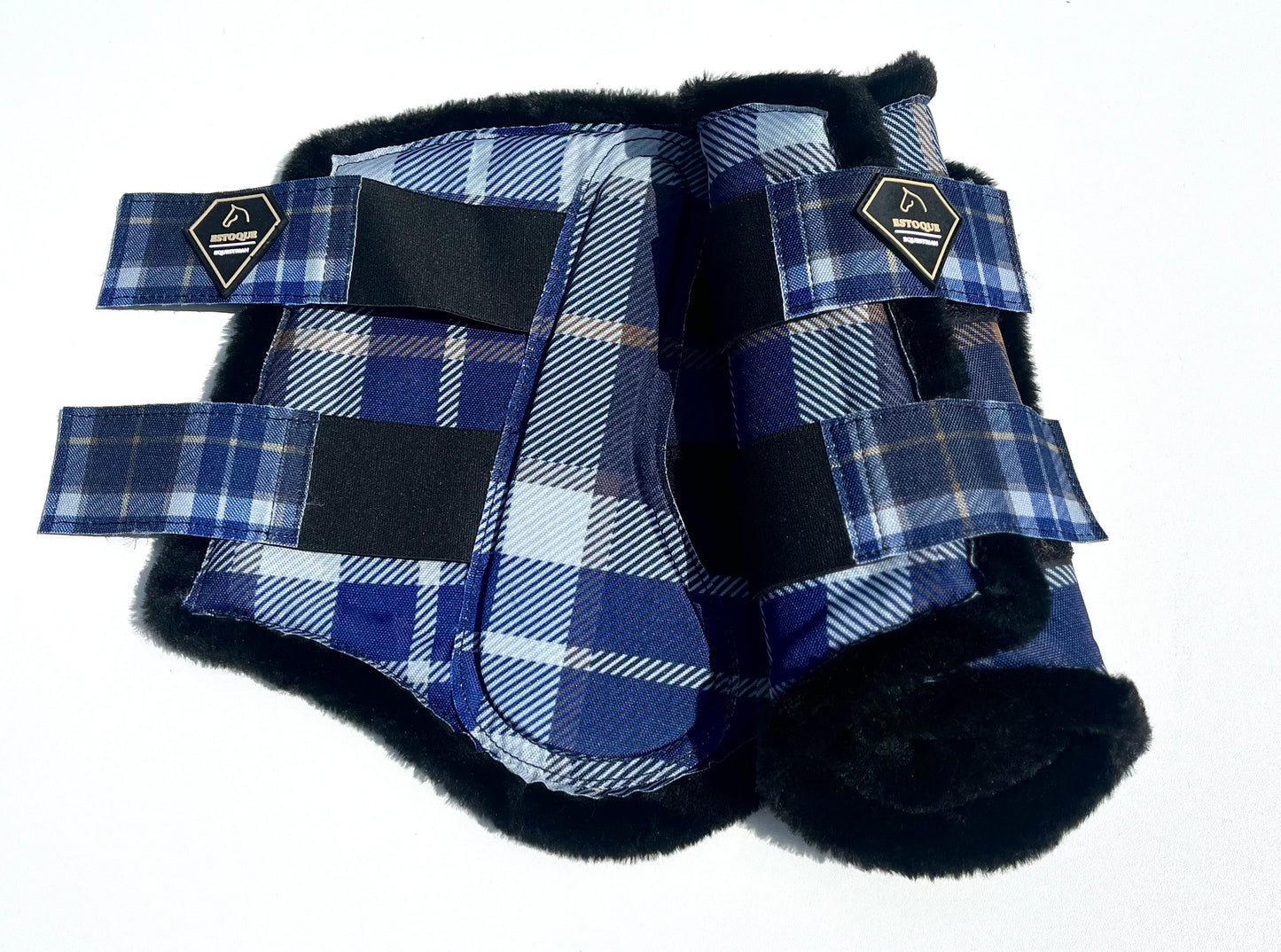 BLUE CHECKERED BRUSHING BOOT